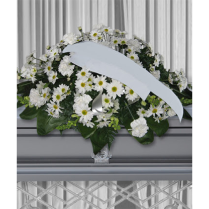 White Casket Spray