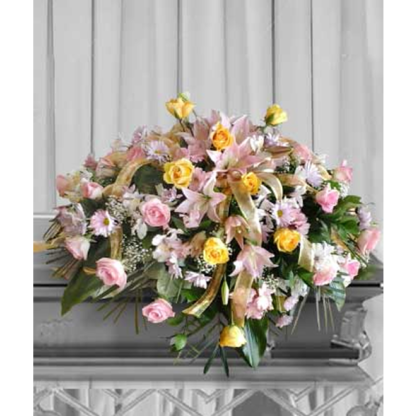 Pink & Yellow Casket Spray