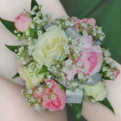 Pink & White Corsage