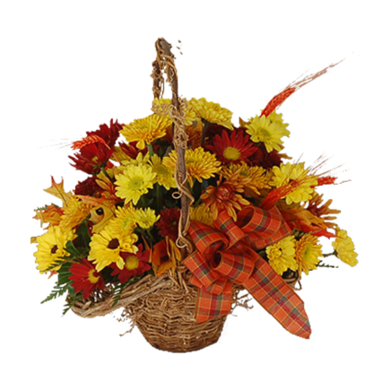 Fall Mum Basket