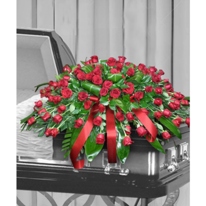 Red Rose Casket Spray